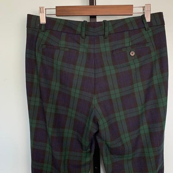 J. Crew Maddie Wool Blend Pants in Blackwatch Plaid Size 8 - Picture 7 of 7